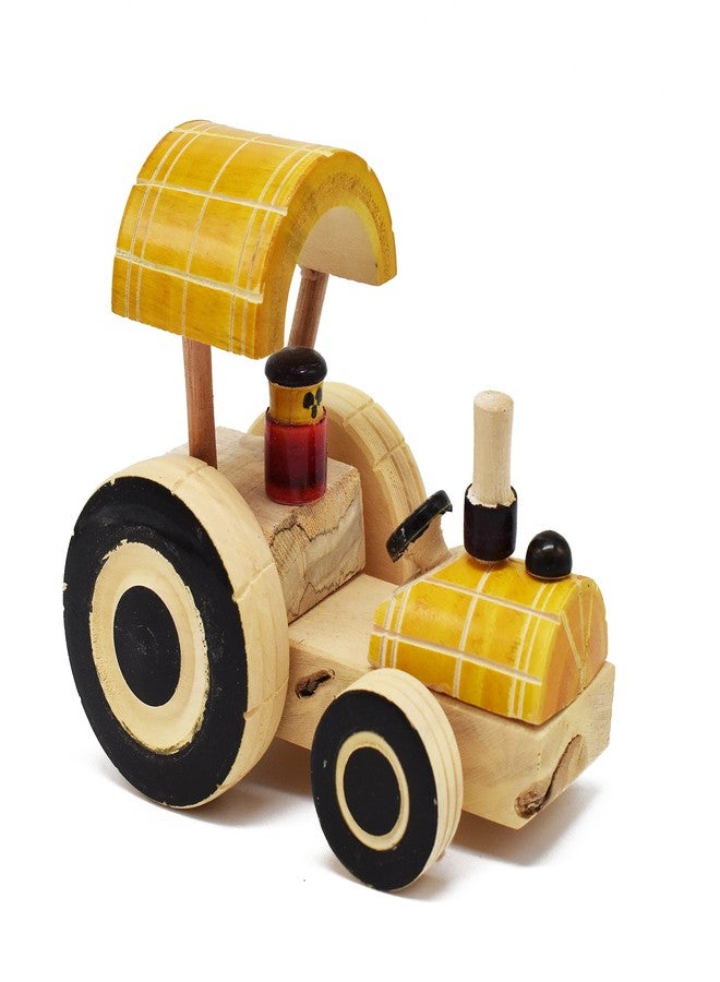 justhandmade Just Handmade Wooden Caterpillar | Tractor-M Pull Along Toy for Kids, Colors May Vary (Combo of 2) - Image 3